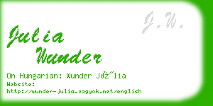 julia wunder business card